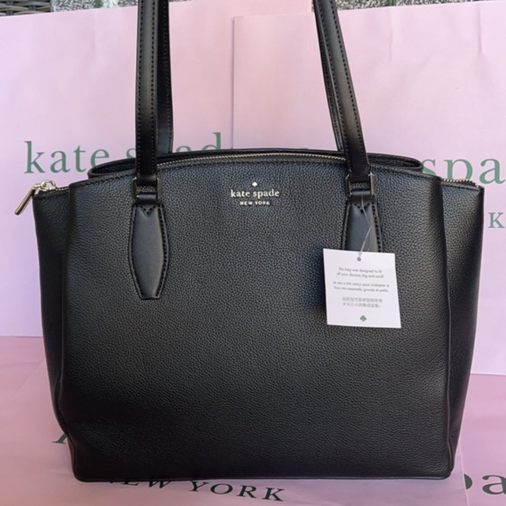 Kate Spade Monet Large Compartment Tote Black NWT - Picture 9 of 16